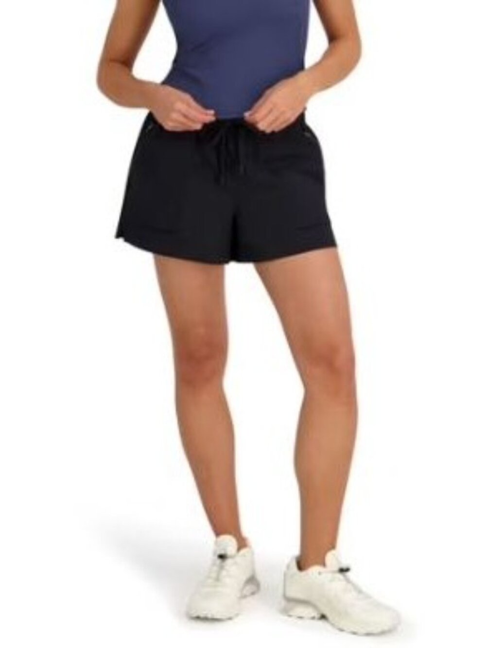 Outdoor Voices RecTrek Size Large Black Shorts NWT Elastic Waist Pockets Women's